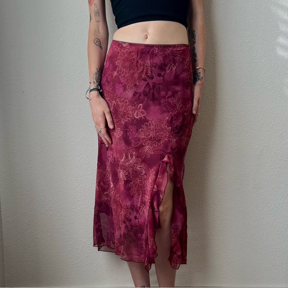 Vintage 90s grunge whimsygoth dark fairy midi skirt by La Belle